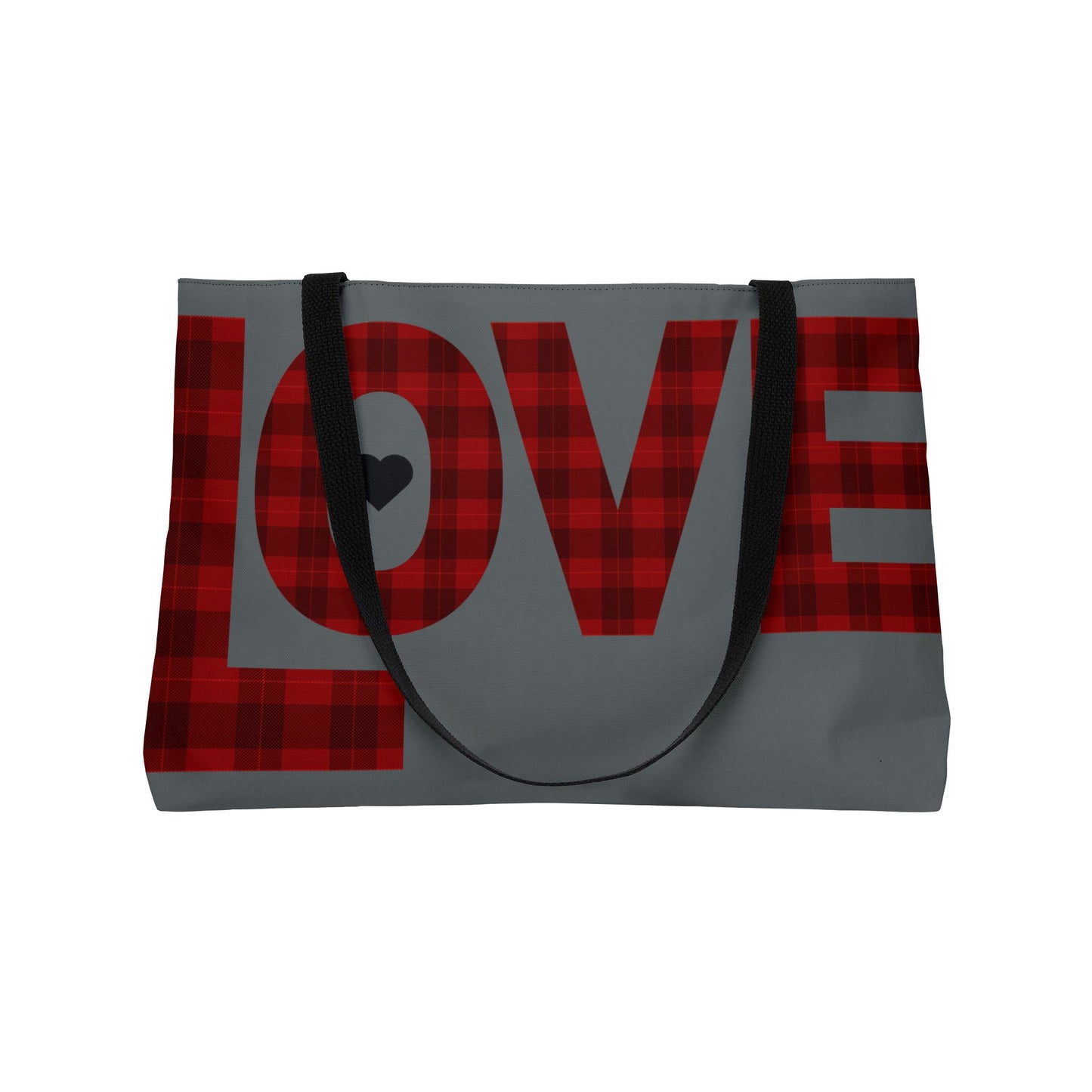 Grunge inspired Plaid Weekender Tote Bag