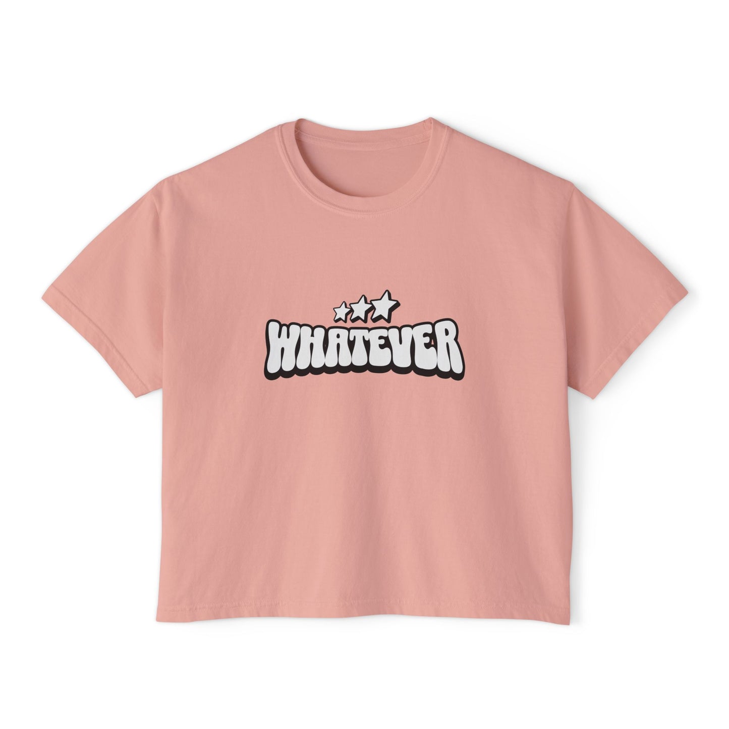 90's Inspired Whatever Women's Graphic Boxy Tee