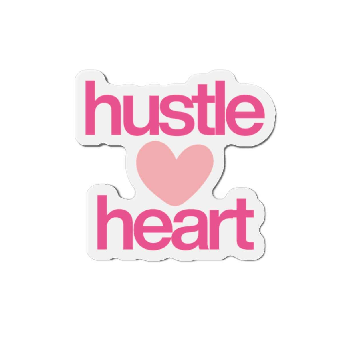 Heart & Hustle Sticker – Retro-Inspired Motivational Graphic