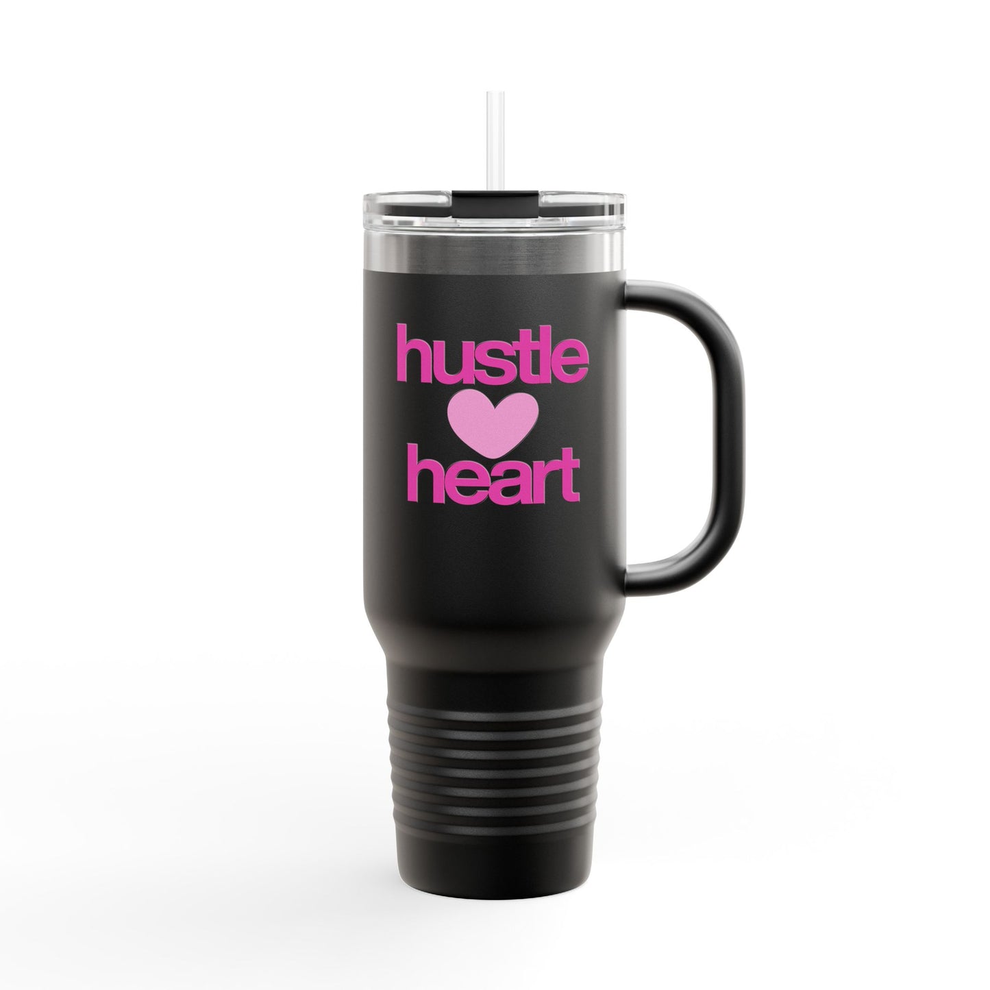 Heart & Hustle 40oz Tumbler – Retro-Inspired Motivational Drinkware