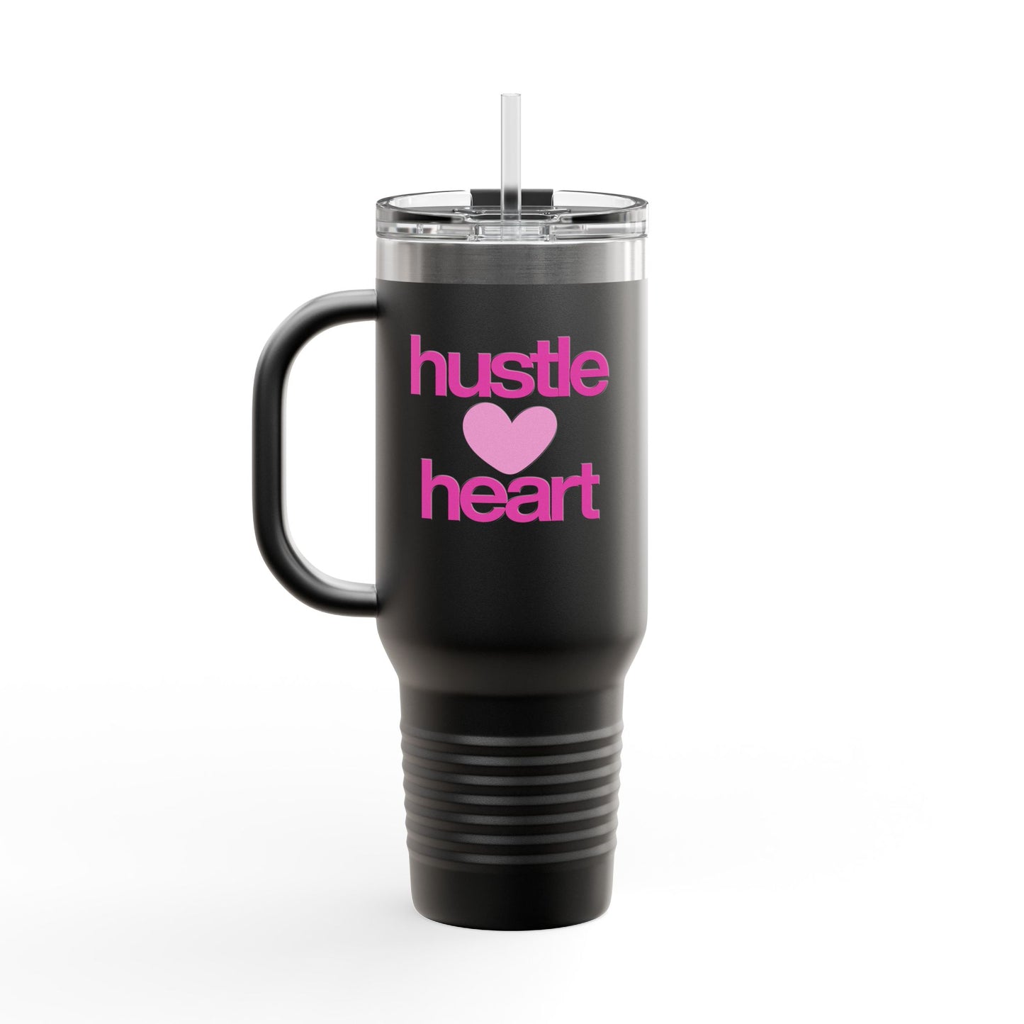 Heart & Hustle 40oz Tumbler – Retro-Inspired Motivational Drinkware