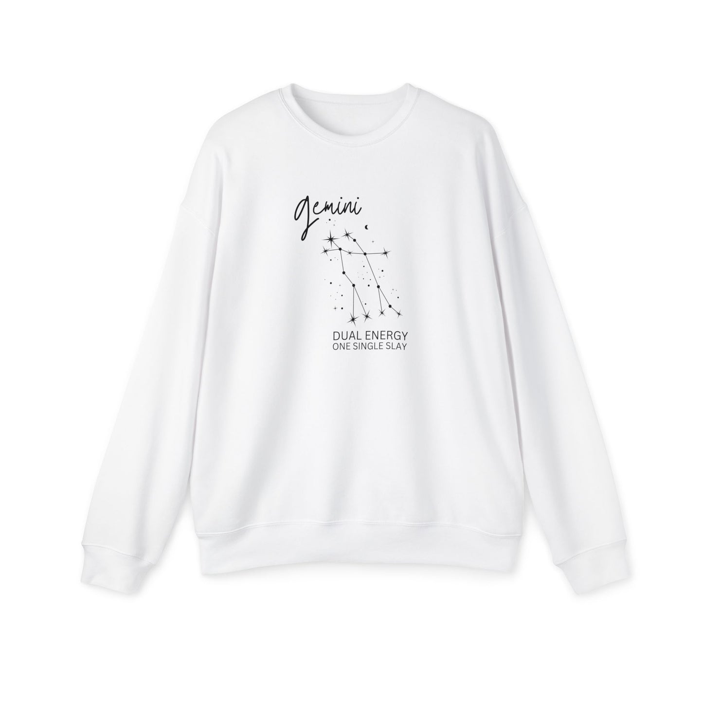 Cosmic Gemini Sweatshirt – Subtle Zodiac Style with Retro Flair