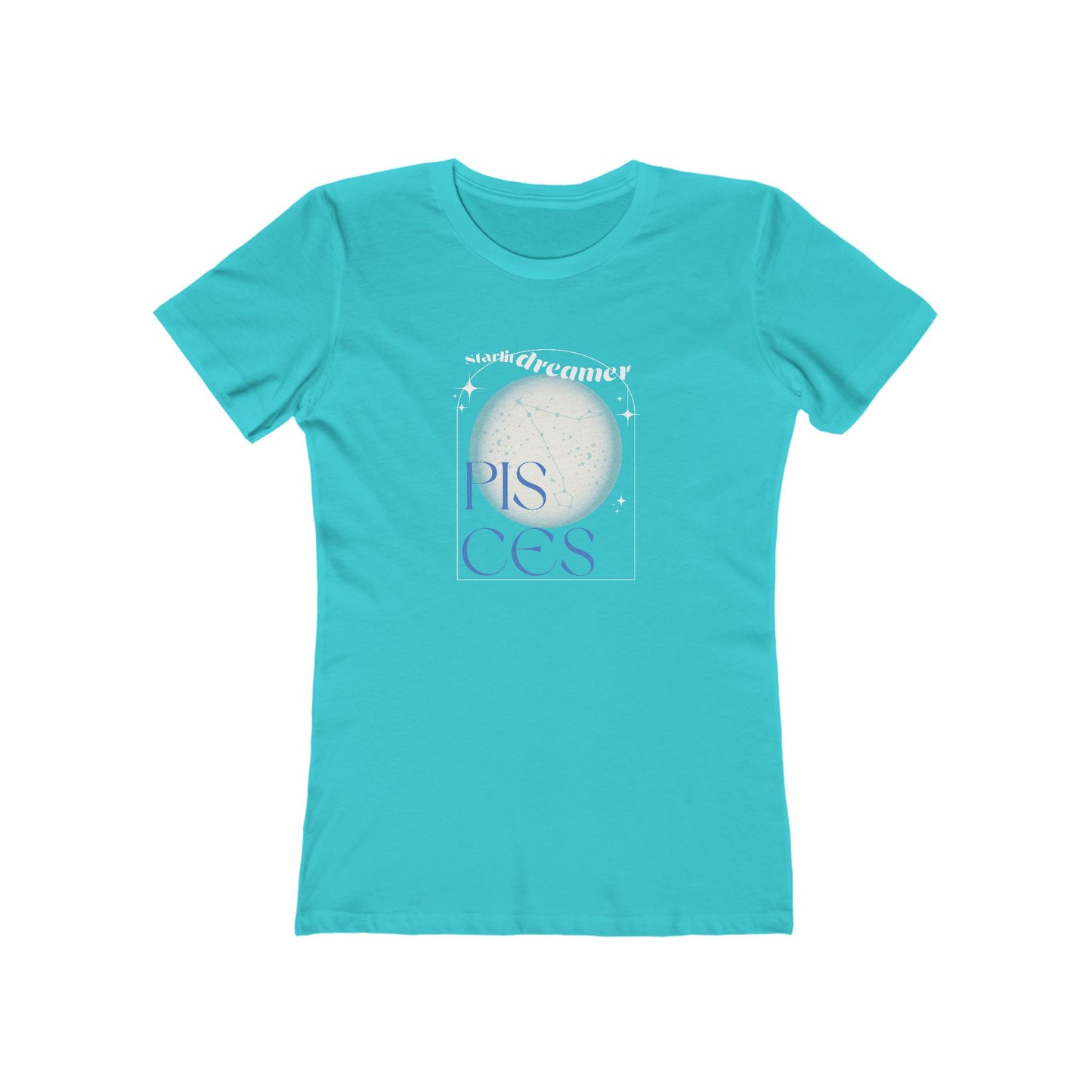 Pisces Zodiac Boyfriend Graphic T-Shirt - Starlit Dreamer