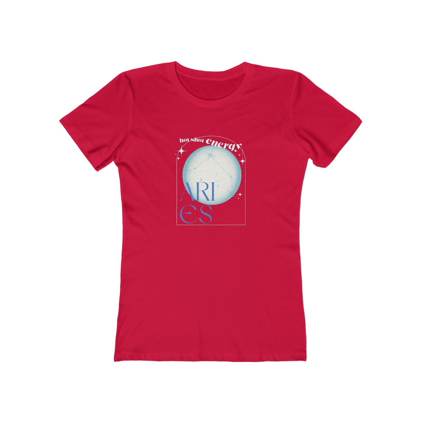 Aries Graphic Boyfriend Tee for Women - Hot Shot Energy