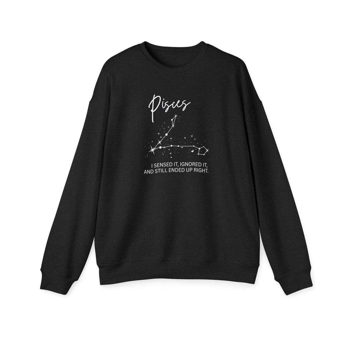 Cosmic Pisces Sweatshirt – Subtle Zodiac Style with Retro Flair