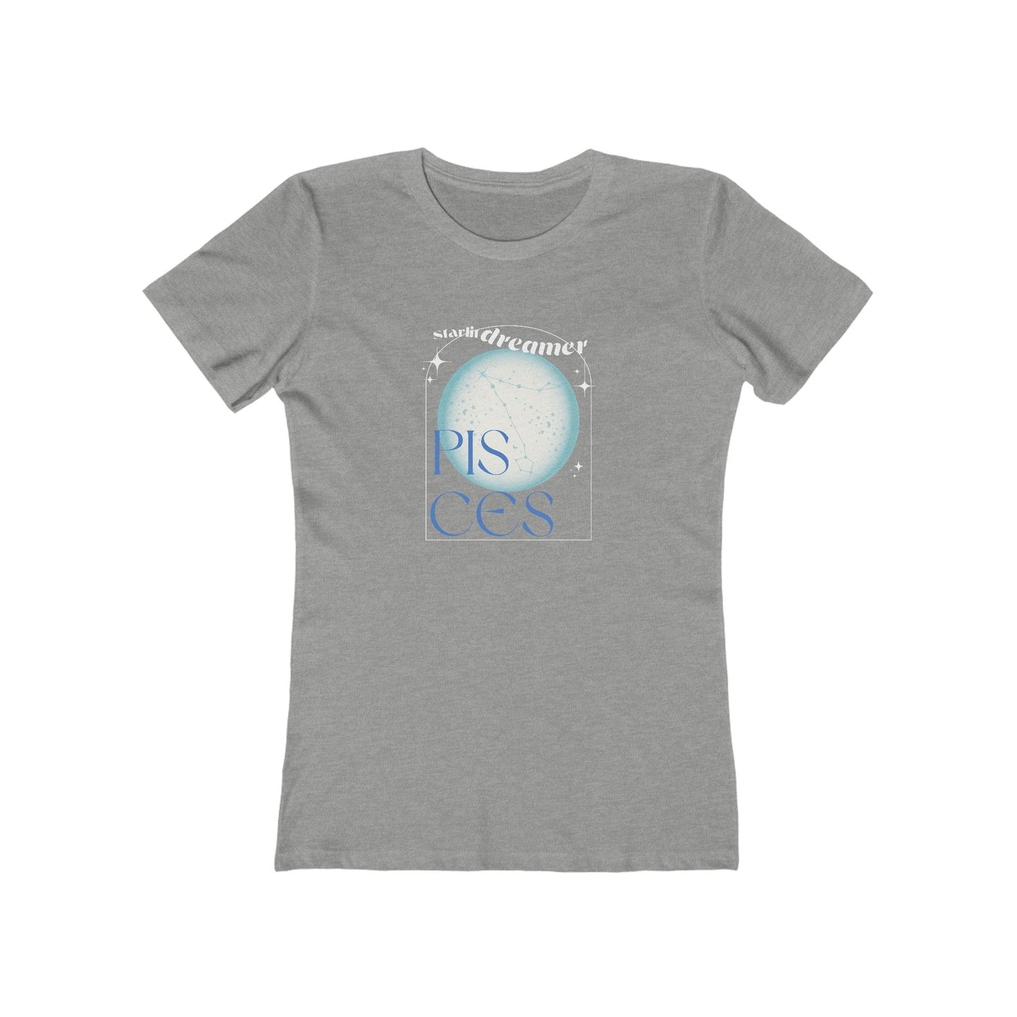 Pisces Zodiac Boyfriend Graphic T-Shirt - Starlit Dreamer