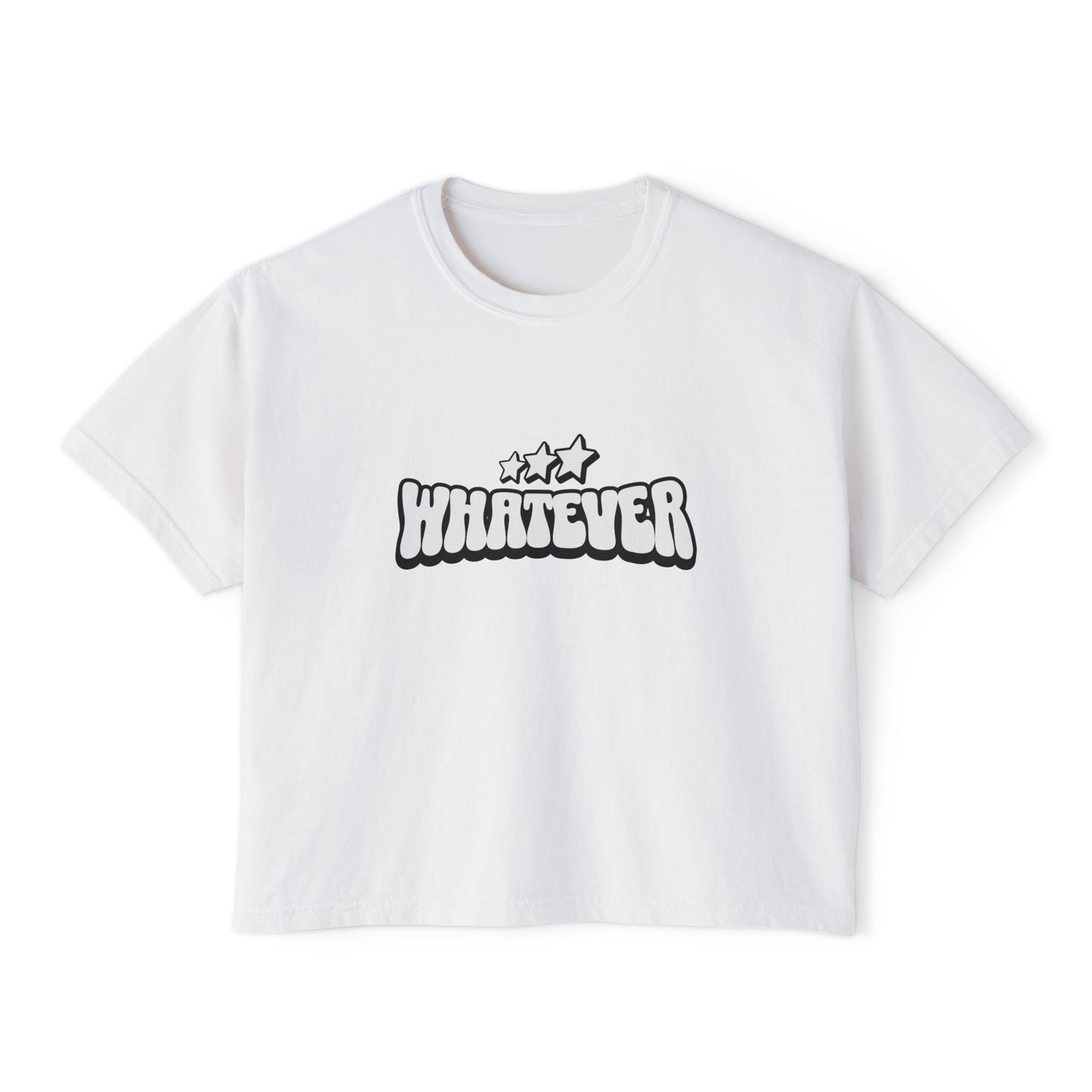 90's Inspired Whatever Women's Graphic Boxy Tee