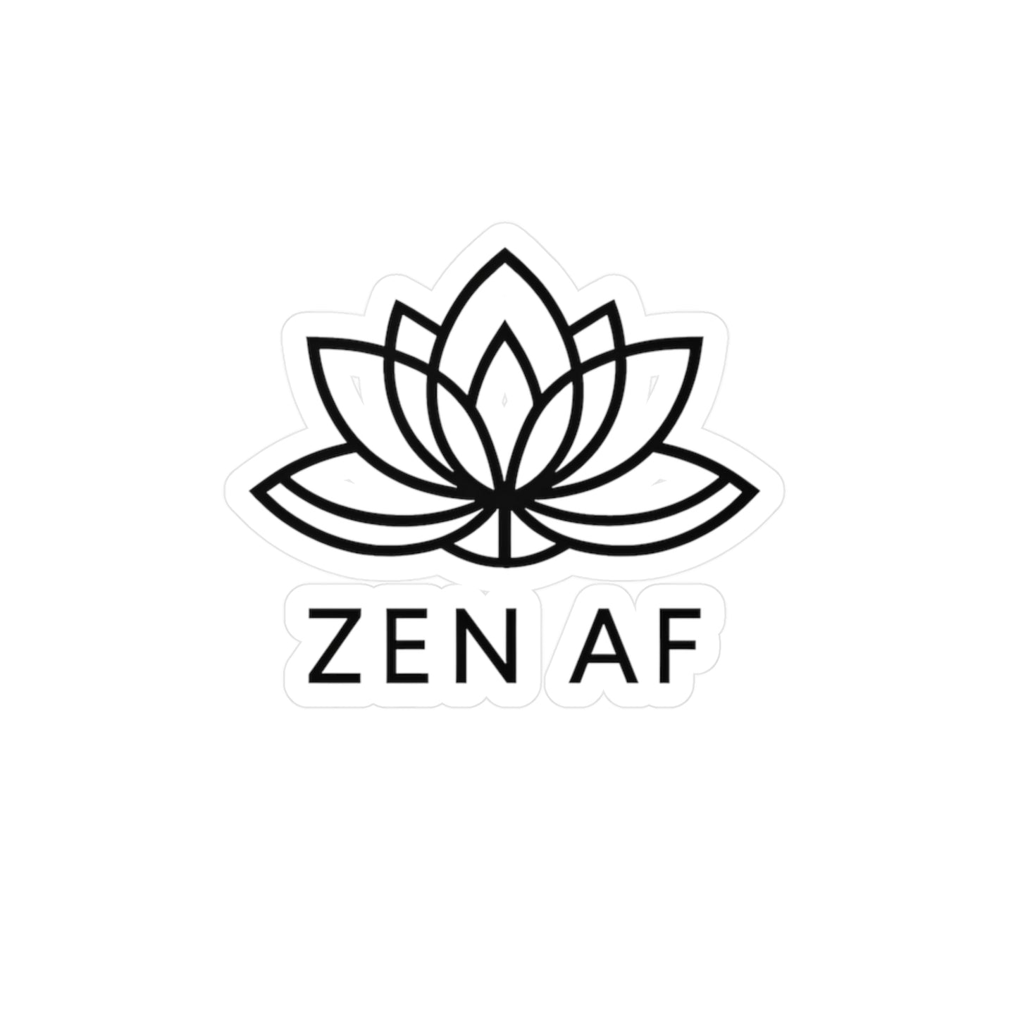 Zen AF Decal – Retro-Inspired Motivational Vinyl Sticker