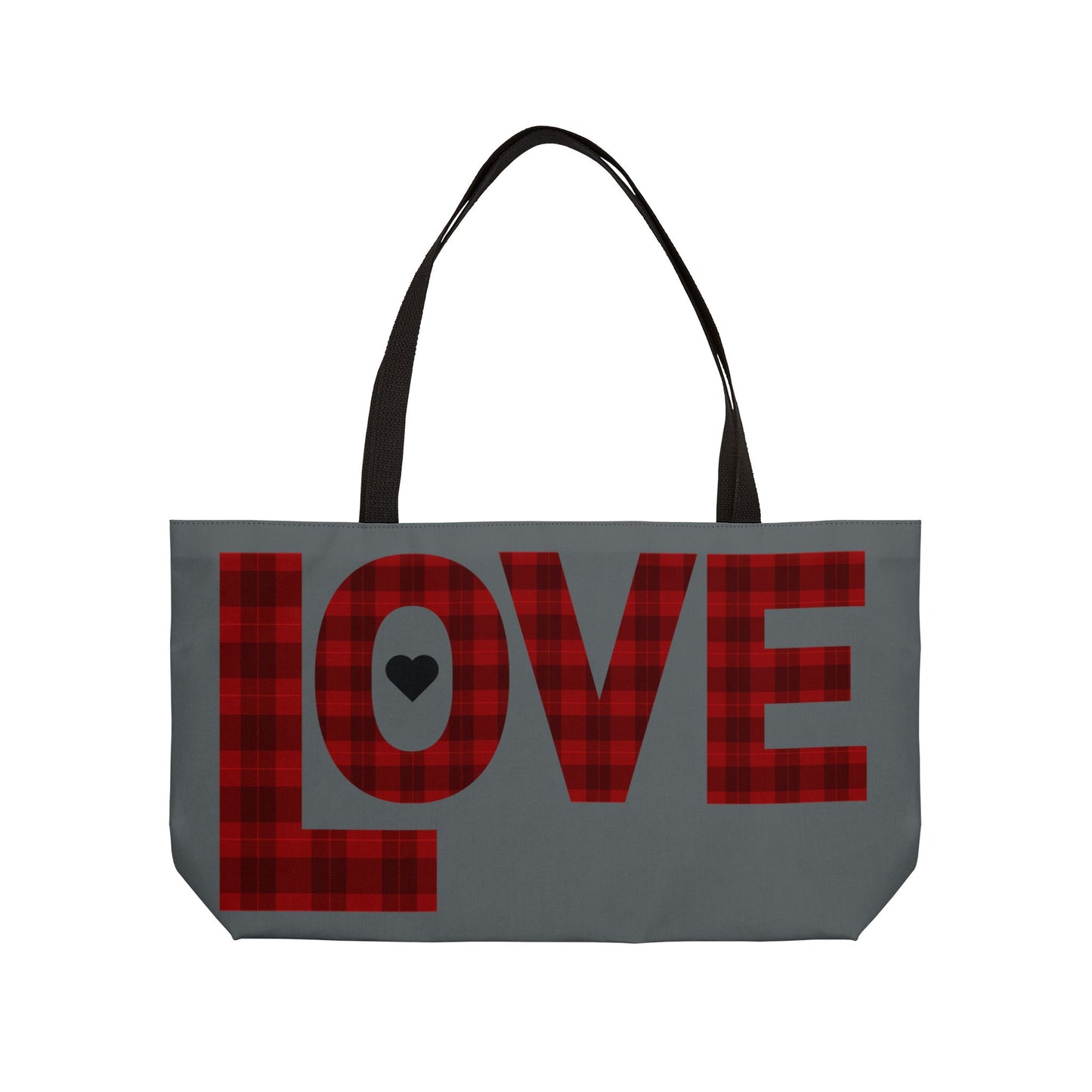 Grunge inspired Plaid Weekender Tote Bag