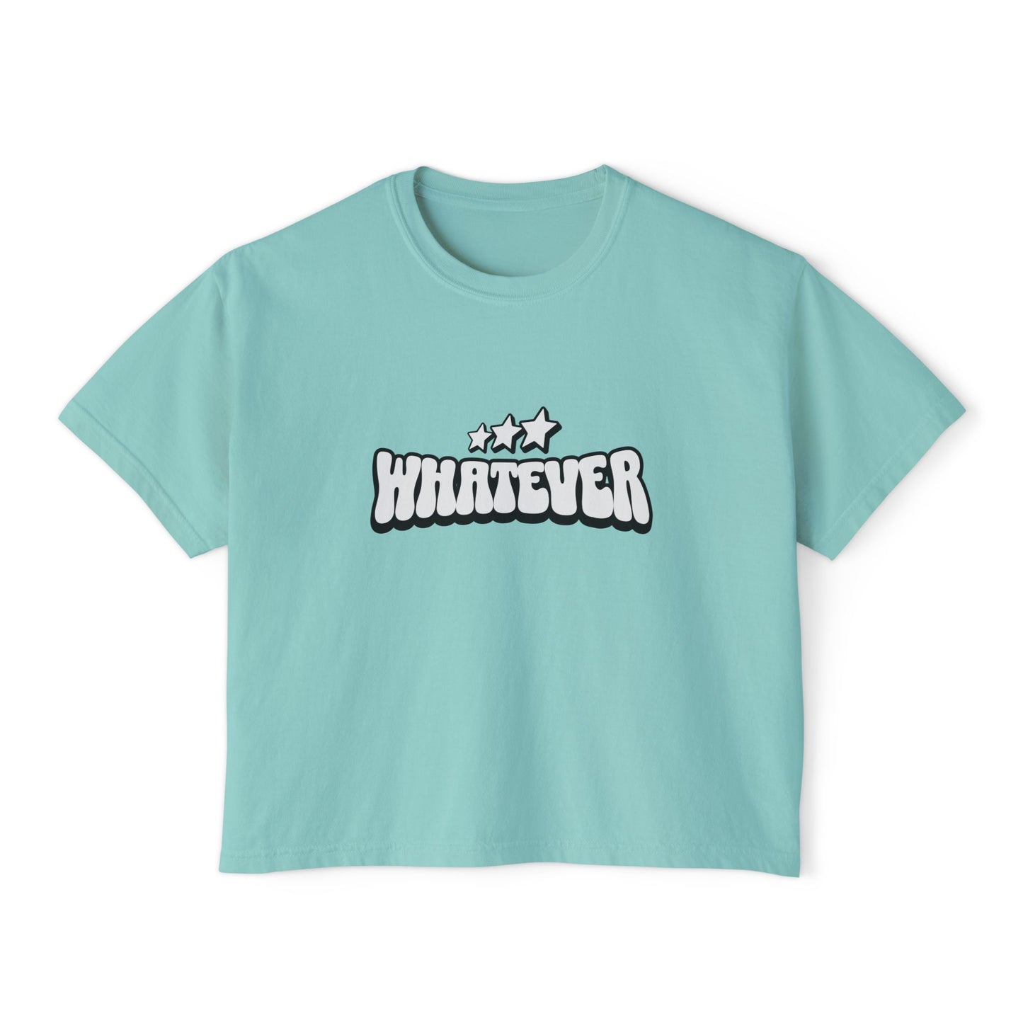 90's Inspired Whatever Women's Graphic Boxy Tee