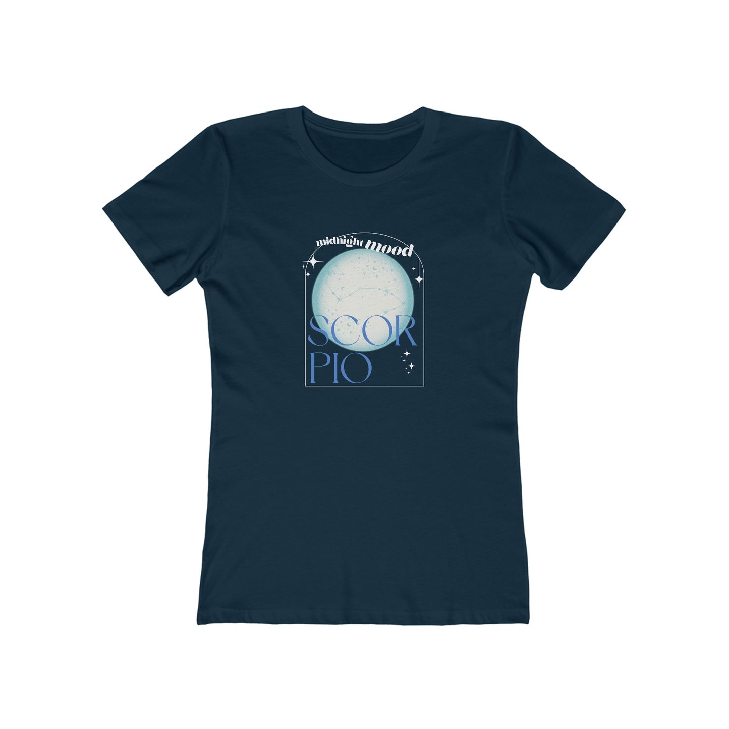 Scorpio Zodiac Boyfriend Tee for Women - Midnight Mood