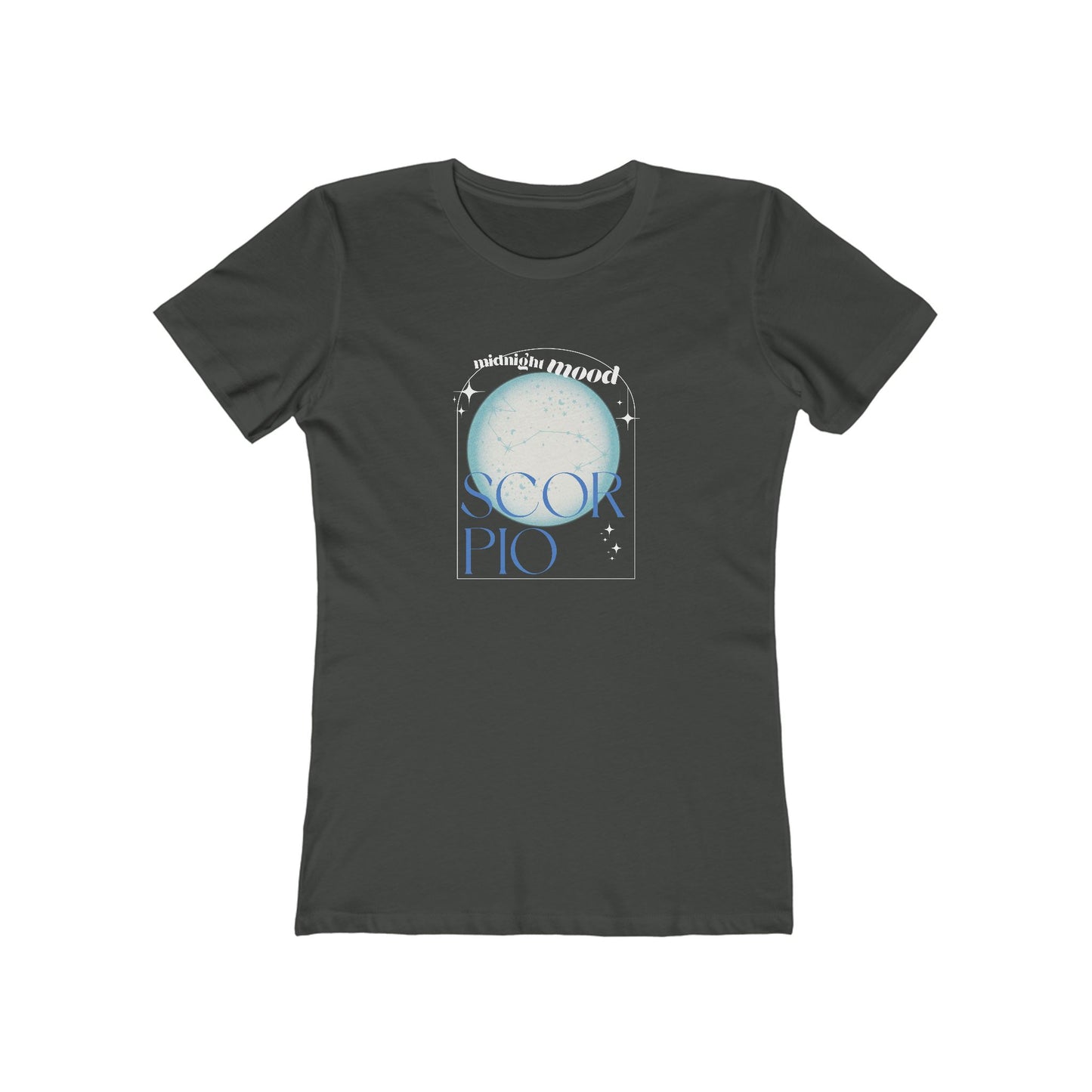 Scorpio Zodiac Boyfriend Tee for Women - Midnight Mood
