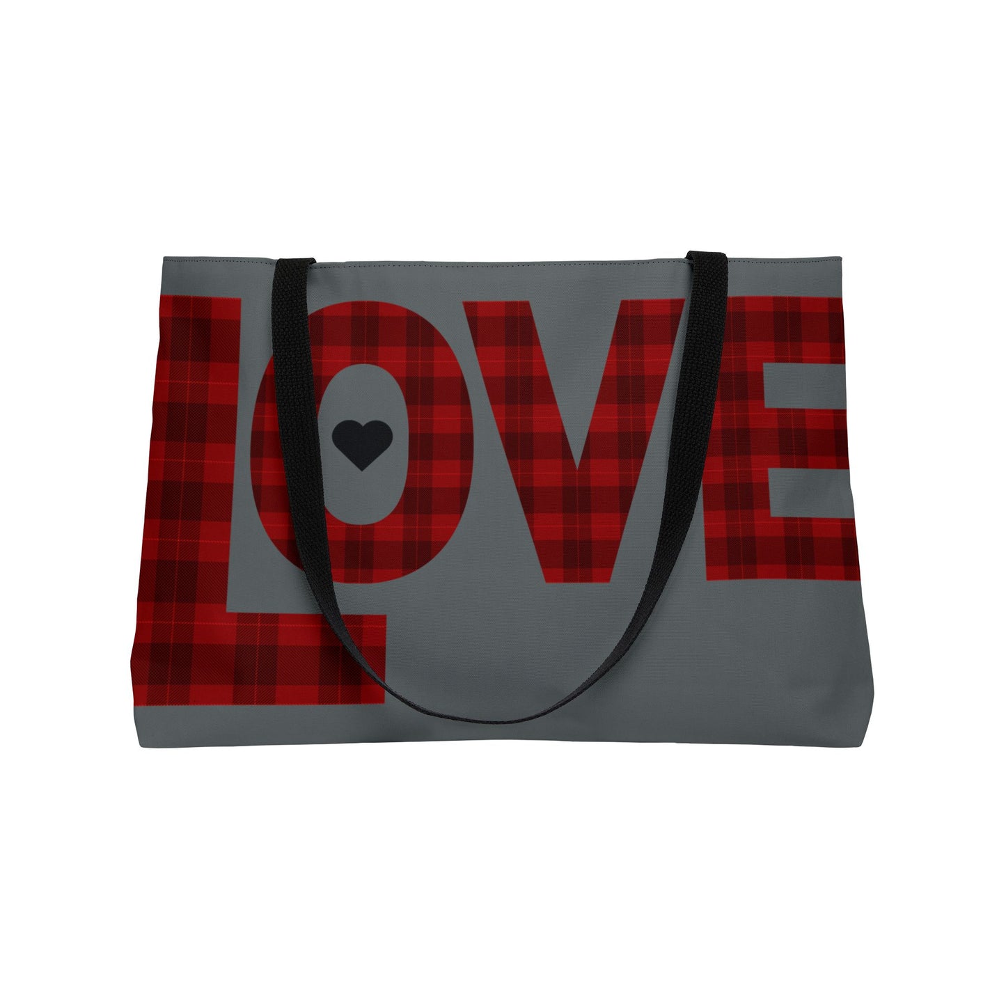 Grunge inspired Plaid Weekender Tote Bag