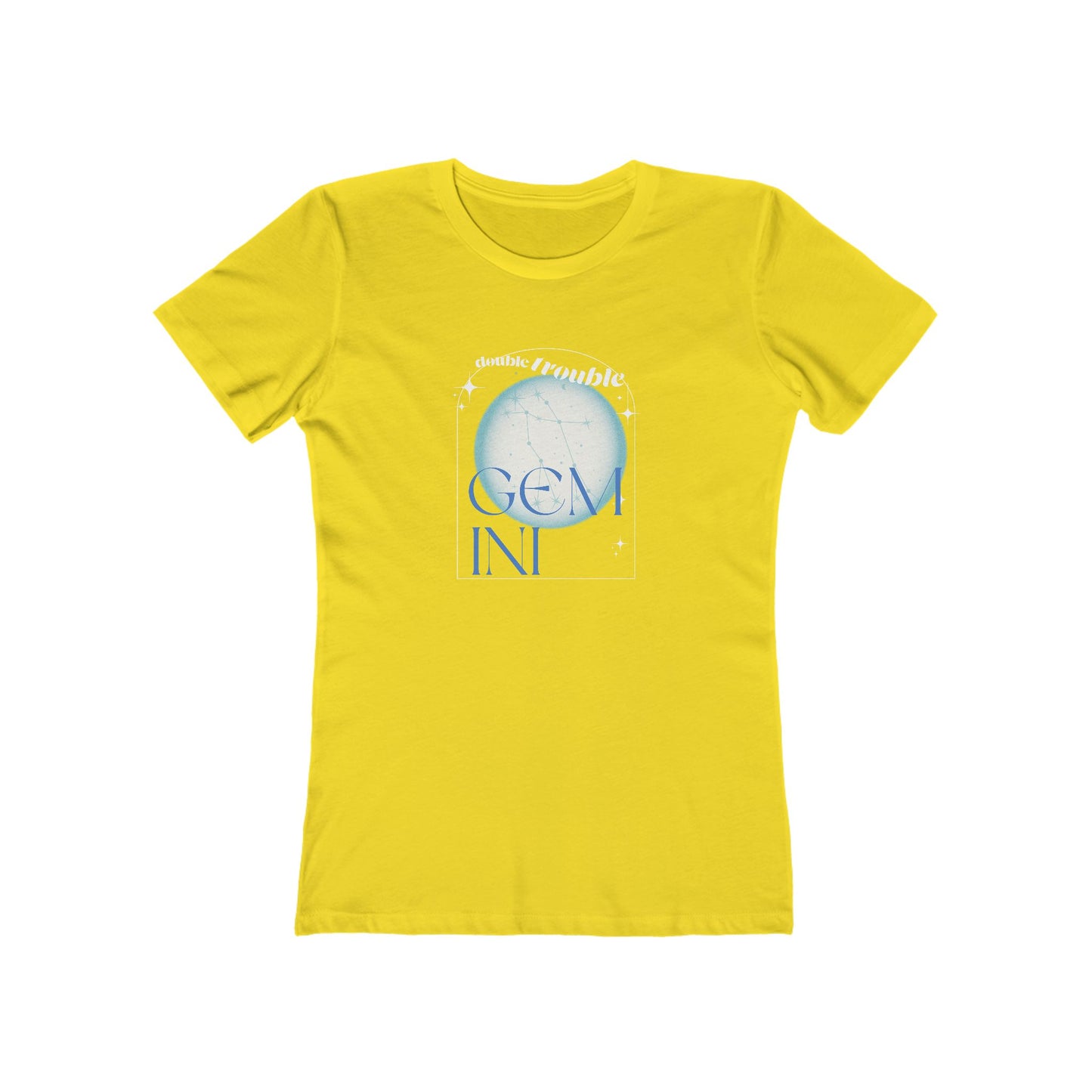 Gemini Zodiac Graphic Boyfriend Tee - Double Trouble