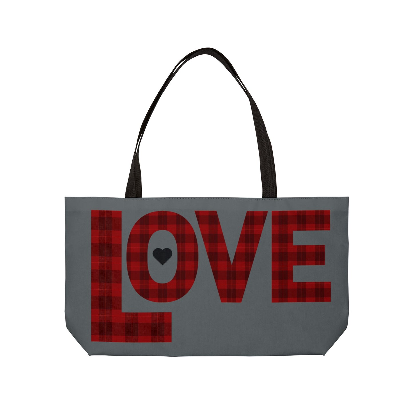 Grunge inspired Plaid Weekender Tote Bag
