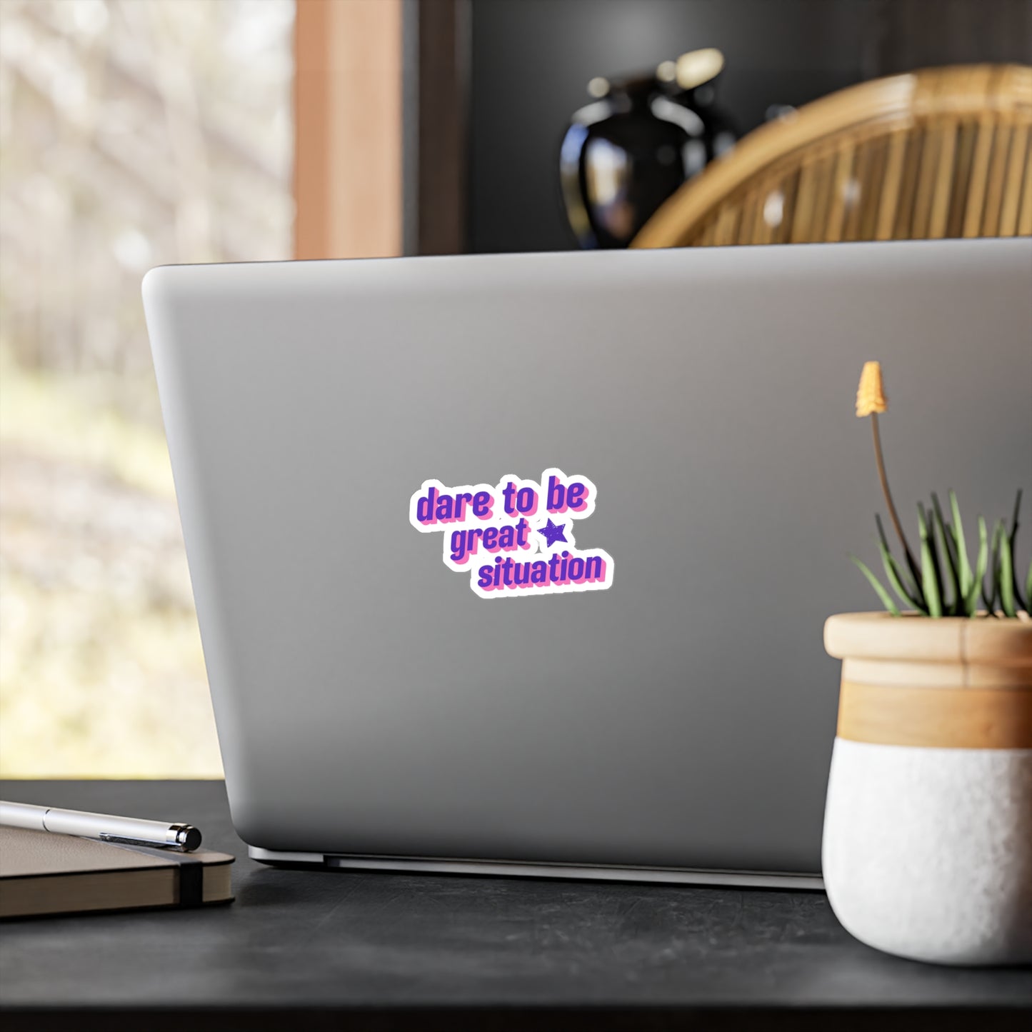 Dare to Be Great Situation Sticker – Retro-Inspired Motivational Graphic