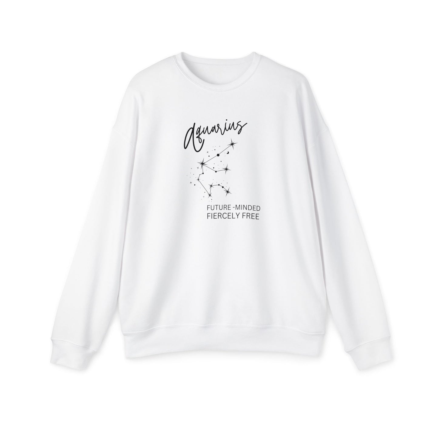 Cosmic Aquarius Sweatshirt – Subtle Zodiac Style with Retro Flair