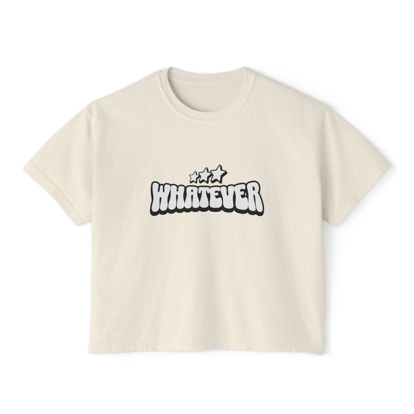 90's Inspired Whatever Women's Graphic Boxy Tee
